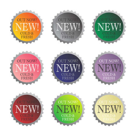 new label set colorのイラスト素材