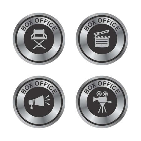 movie silver buttonのイラスト素材