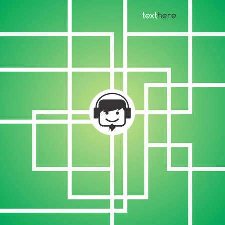 disk jockey art avatarのイラスト素材