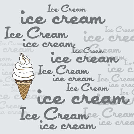 ice cream page artのイラスト素材