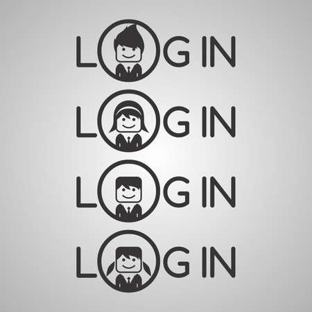 log in avatarのイラスト素材