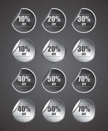 discount sticker setのイラスト素材