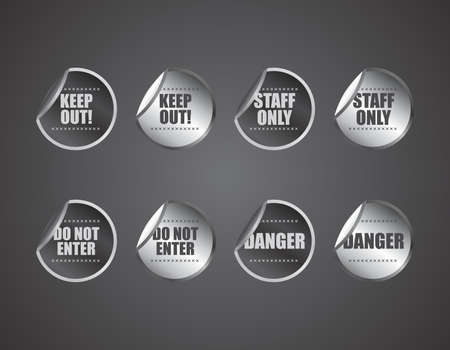 sticker setのイラスト素材