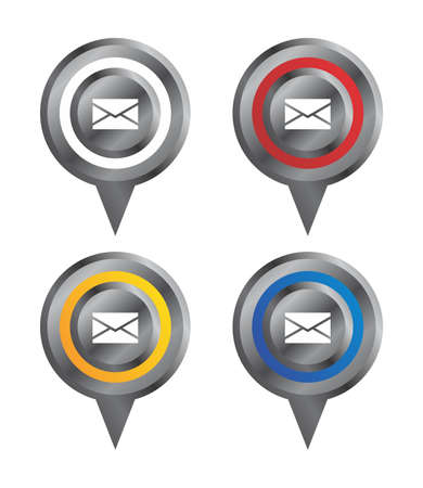 mail icon mapのイラスト素材