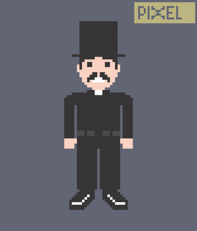 pixel guy cartoon