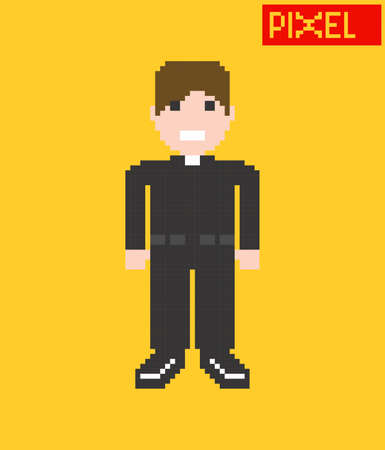 pixel man artのイラスト素材