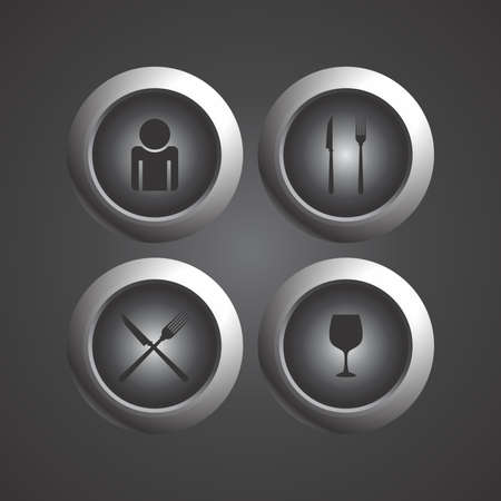 restaurant iconのイラスト素材