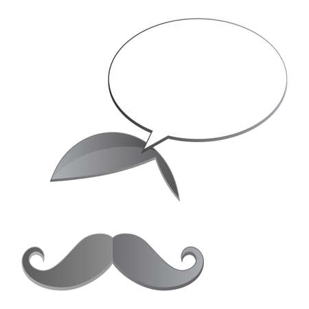 silver art whiskers with bubbleのイラスト素材