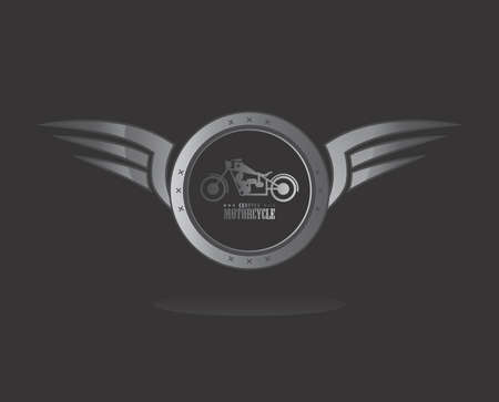 round silver wing artのイラスト素材