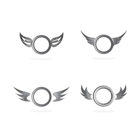 silver wingsのイラスト素材