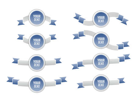 blue ribbon labelのイラスト素材