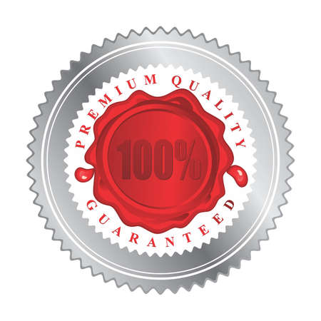 100% guaranteed premium quality red stamp wax labelのイラスト素材
