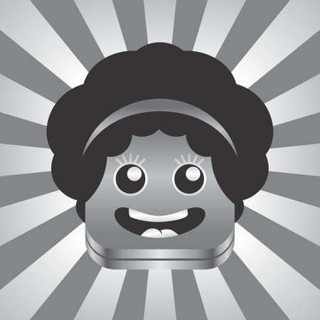 silver steel avatar portrait picture icon characterのイラスト素材
