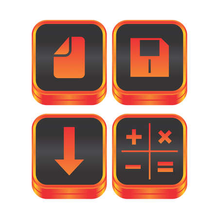 media icon buttonのイラスト素材