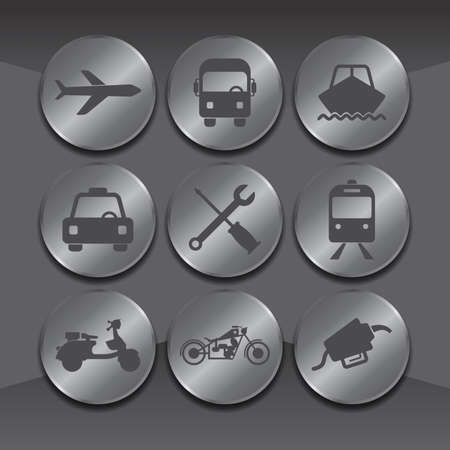 button icon setのイラスト素材