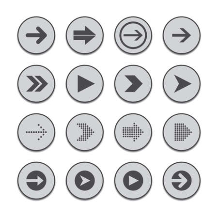 arrow media buttonのイラスト素材