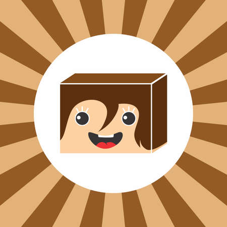 isometric cartoon characterのイラスト素材