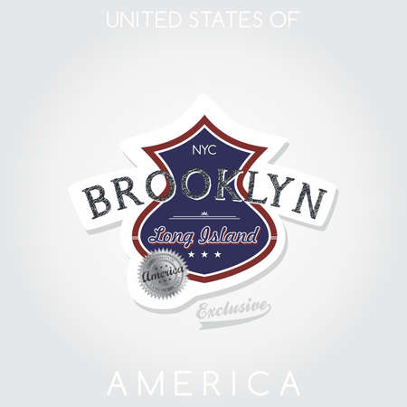 america state labelのイラスト素材