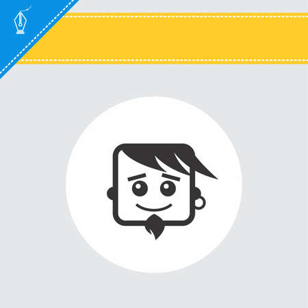 avatar portrait picture iconのイラスト素材