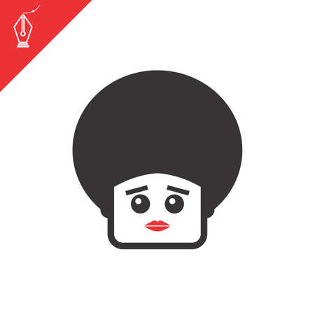 avatar portrait picture iconのイラスト素材