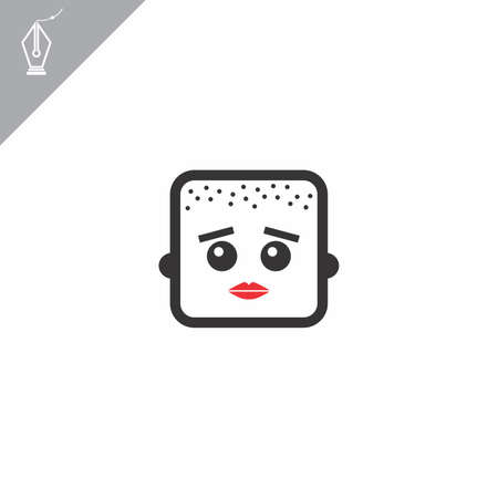 avatar portrait picture iconのイラスト素材