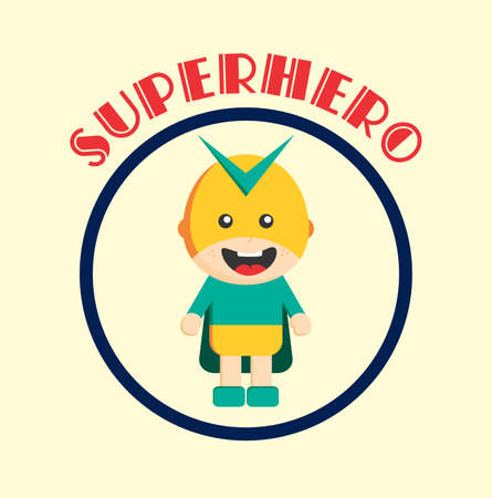 superhero cartoon characterのイラスト素材