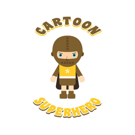 superhero cartoon characterのイラスト素材
