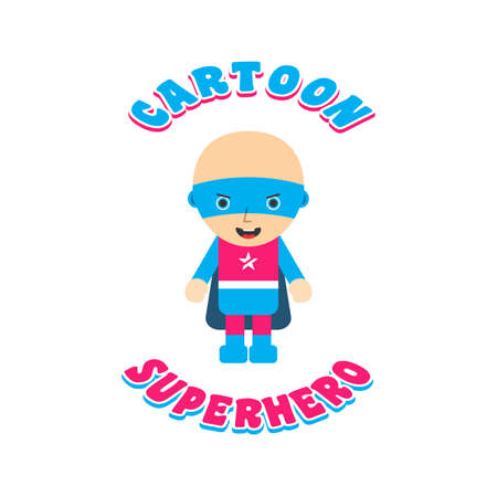 superhero cartoon characterのイラスト素材