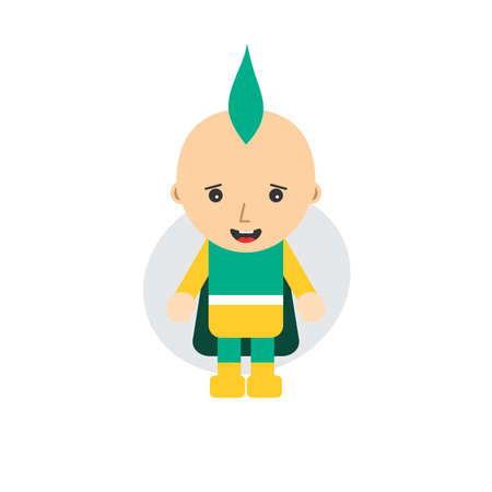 superhero cartoon characterのイラスト素材