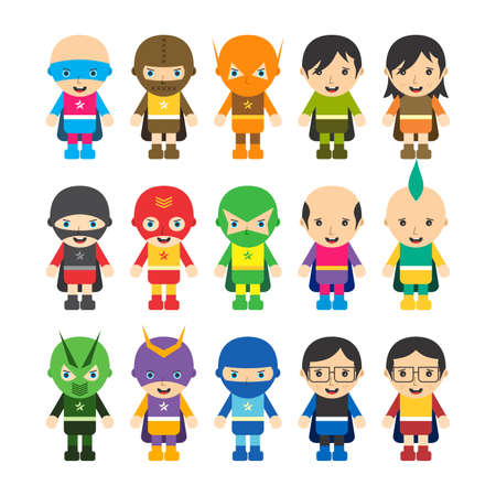 super hero cartoon characterのイラスト素材