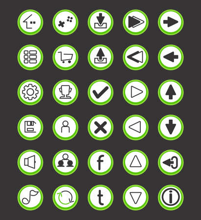 icon button setのイラスト素材