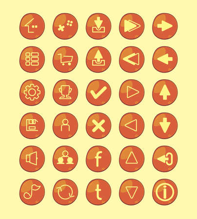 icon button setのイラスト素材