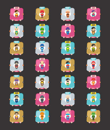 hero character setのイラスト素材