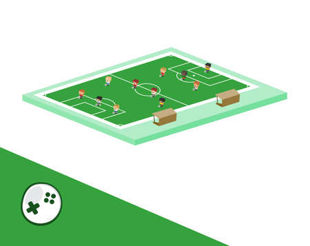soccer strategy formationのイラスト素材