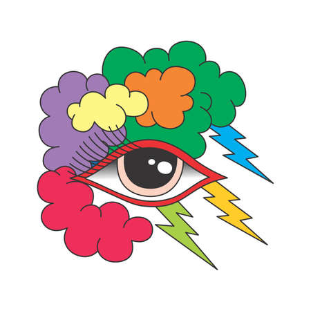 one eye of god graphic art vector illustrationのイラスト素材