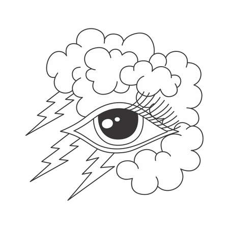 one eye of god graphic art vector illustrationのイラスト素材