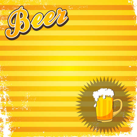 cold beer theme graphic art vector illustrationのイラスト素材