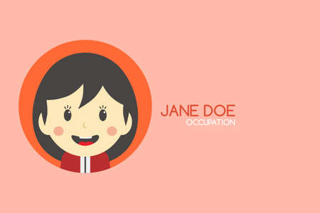 cartoon theme business cardのイラスト素材