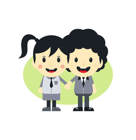 love couple romance cartoonのイラスト素材