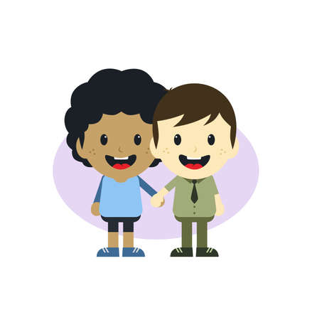 Homosexual lover cartoonのイラスト素材
