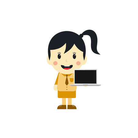 cartoon character theme graphic art vector illustrationのイラスト素材