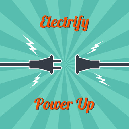 electricity vintage theme vector graphic art illustrationのイラスト素材