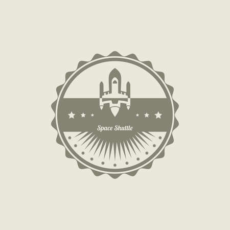 space shuttle rocket theme vector art illustrationのイラスト素材