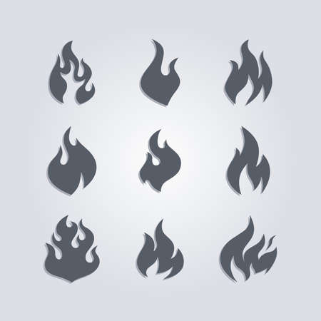 hot fire theme vector graphic art illustrationのイラスト素材