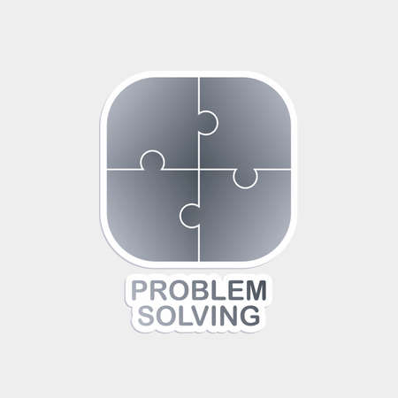 problem solving media icon button vector graphic art illustrationのイラスト素材