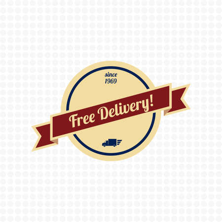 free delivery label vector art graphic illustrationのイラスト素材