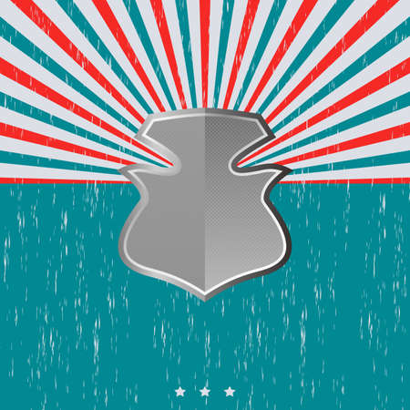 vintage shield template vector graphic art design illustrationのイラスト素材