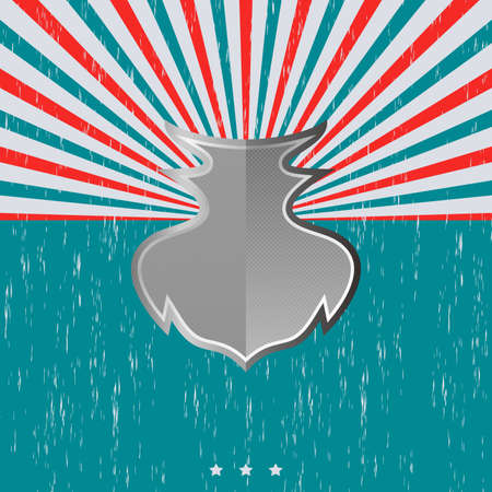 vintage shield template vector graphic art design illustrationのイラスト素材