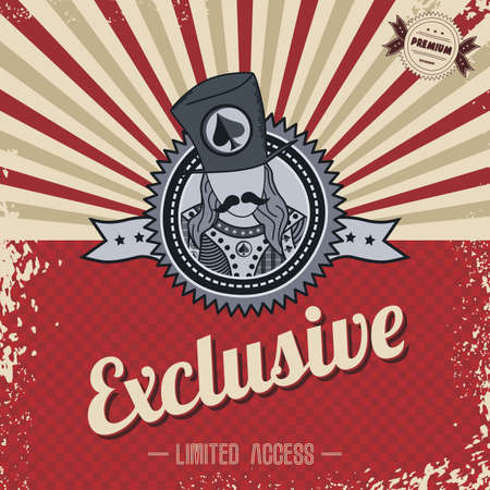 retro page theme template vector art illustrationのイラスト素材