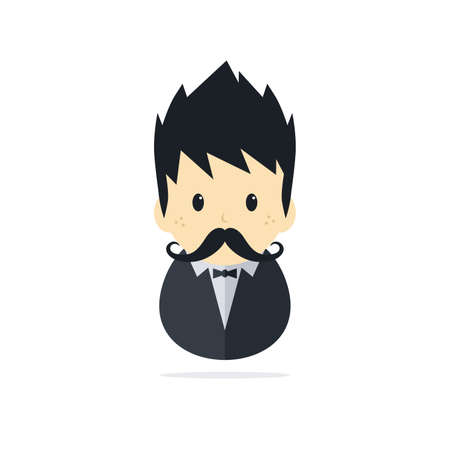 tuxedo man theme vector art graphic illustrationのイラスト素材